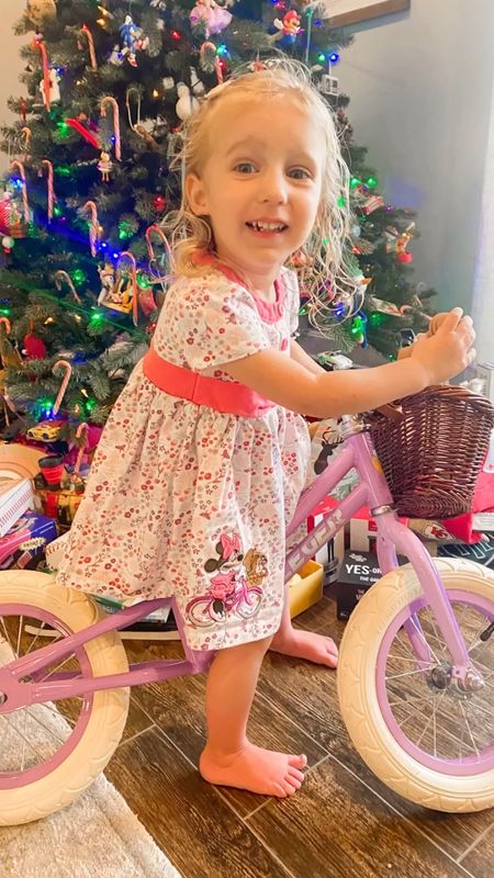 Purple balance bike has a basket and a bell! It’s so cute and comes in white and green too. 
Bicycle for kids, preschool balance bike 

#LTKfamily #LTKkids