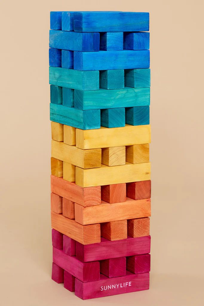 Mega Rainbow Jumbling Tower | Red Dress 