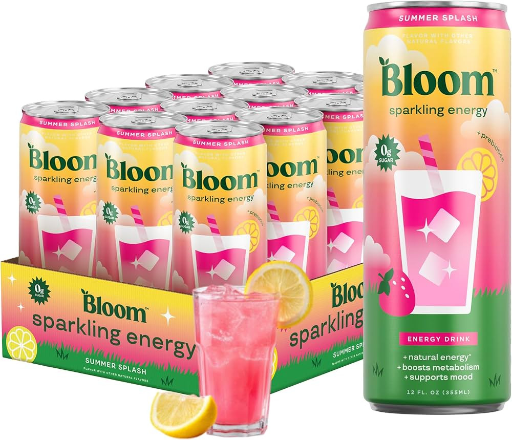 Amazon.com: Bloom Nutrition Sparkling Energy Drink - Natural Caffeine, Zero Sugar, 180mg Caffeine... | Amazon (US)
