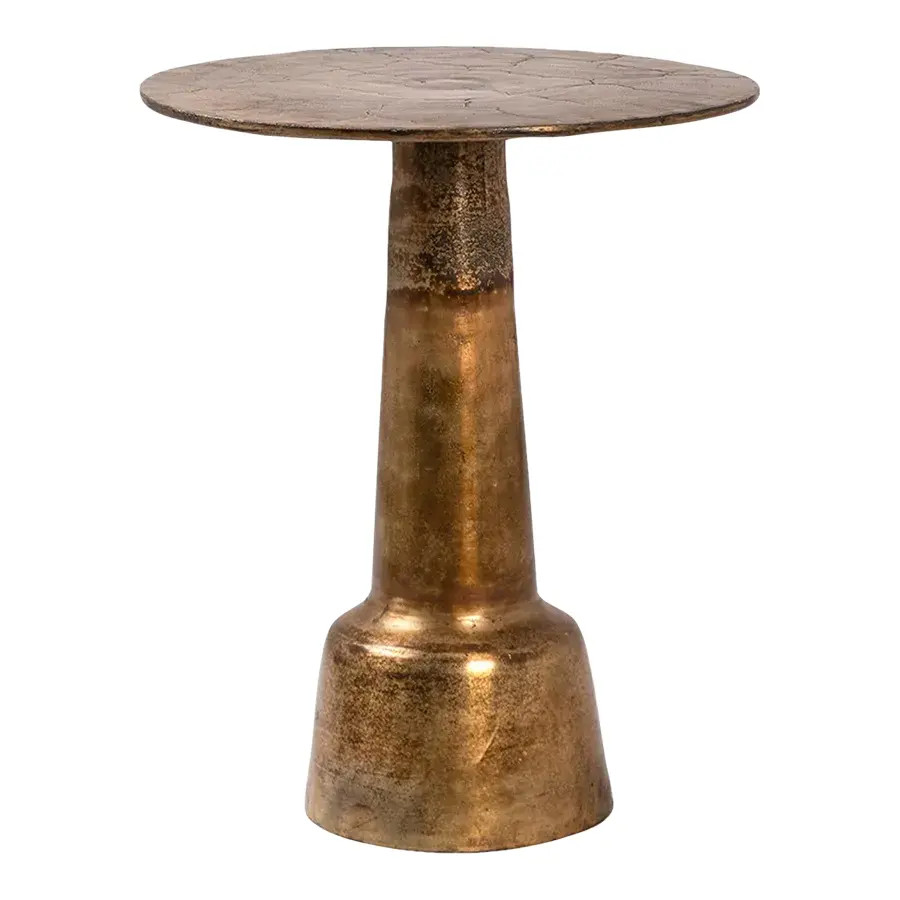 Brass Pedestal Side Table | Chairish