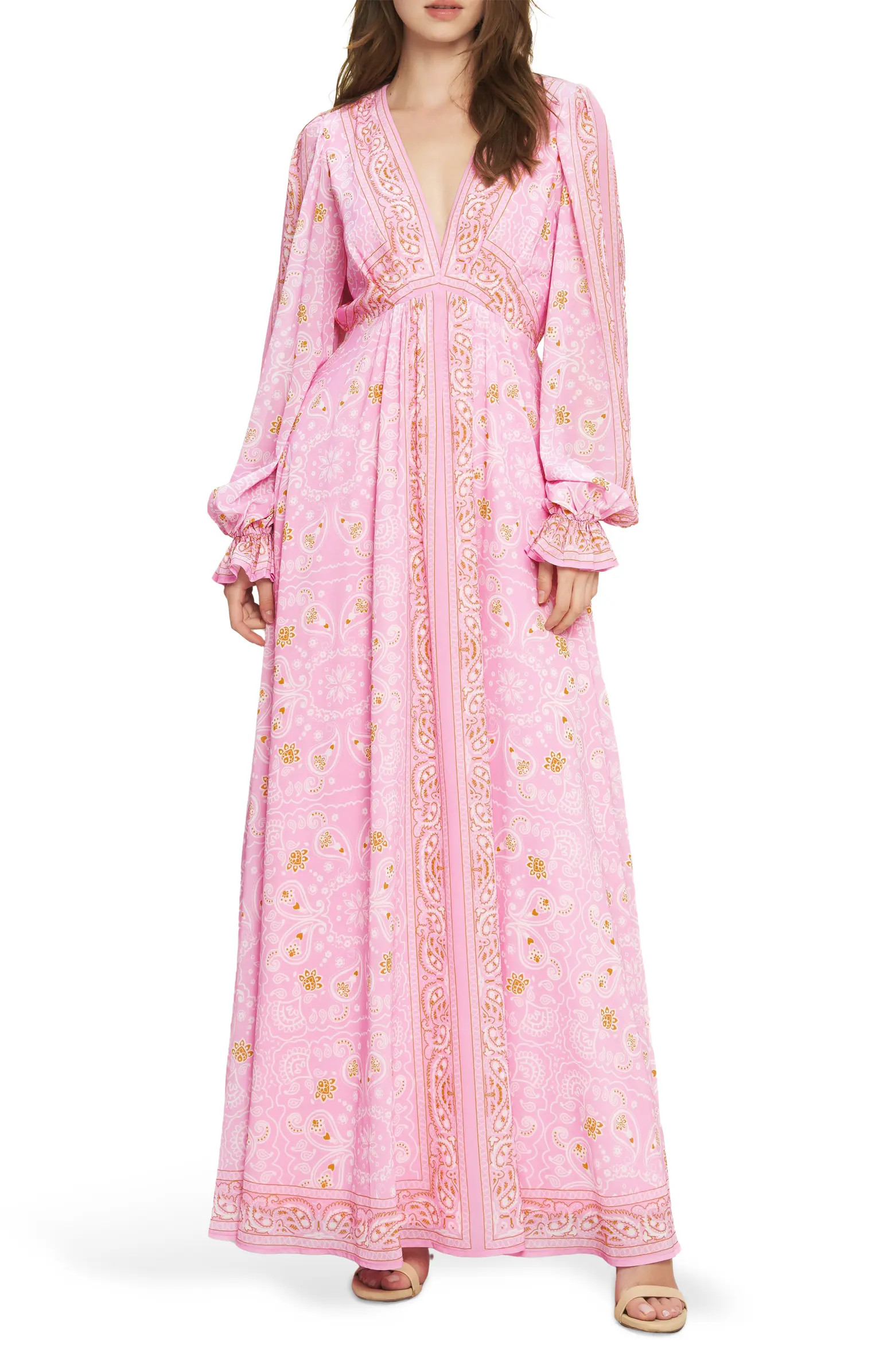 FLYING TOMATO Paisley Long Sleeve Maxi Dress | Nordstromrack | Nordstrom Rack