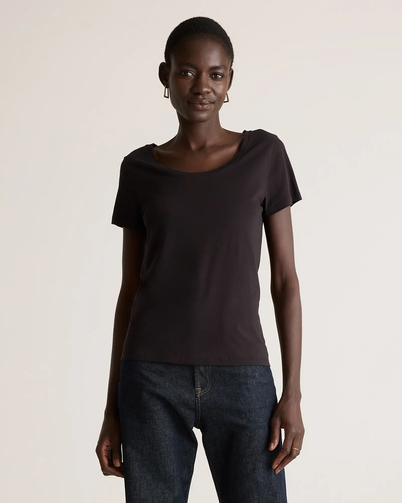 Cotton Modal Scoop Neck Tee | Quince