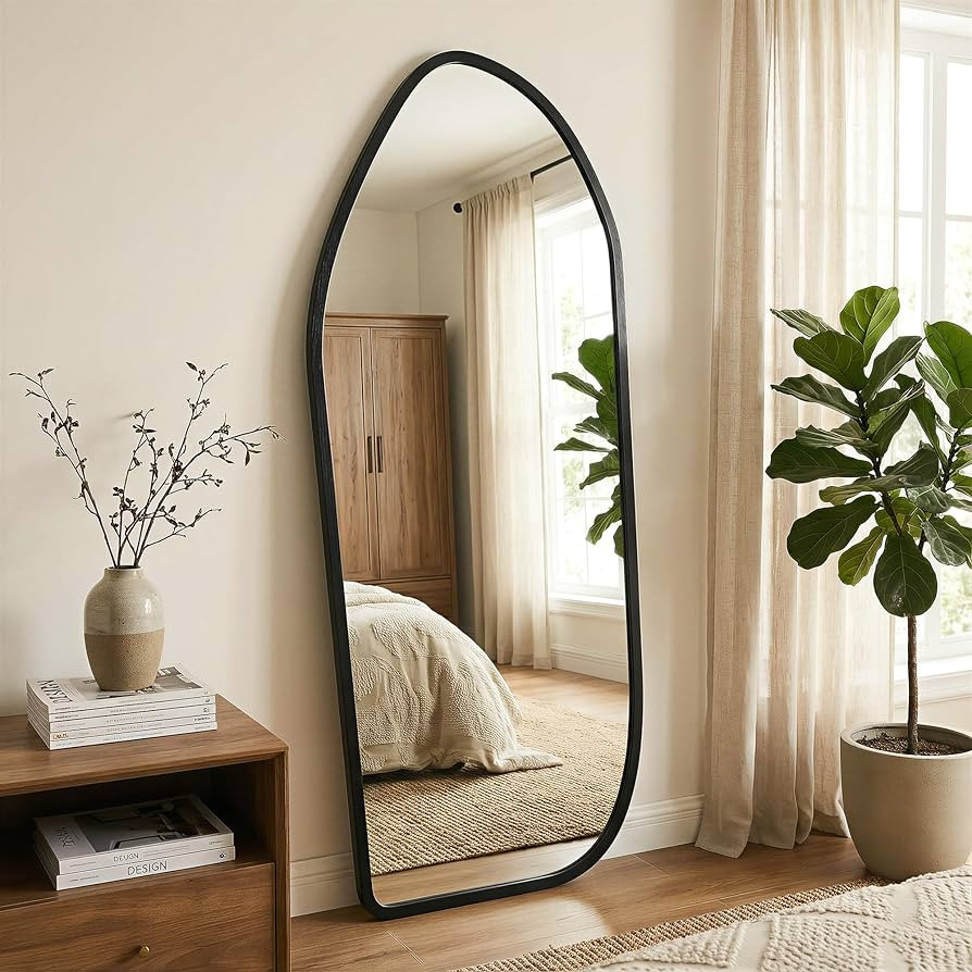 Suidia Full Length Mirror, Oversized Floor Mirror with Solid Wood Frame, Large Standing Mirror fo... | Amazon (US)
