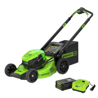 Greenworks Pro 80-volt 21-in Cordless Self-propelled Lawn Mower 5 Ah (1 Batteries and Charger Inc... | Lowe's