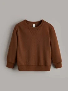 SHEIN BASICS Toddler Boys 2pcs Marled Pullover | SHEIN