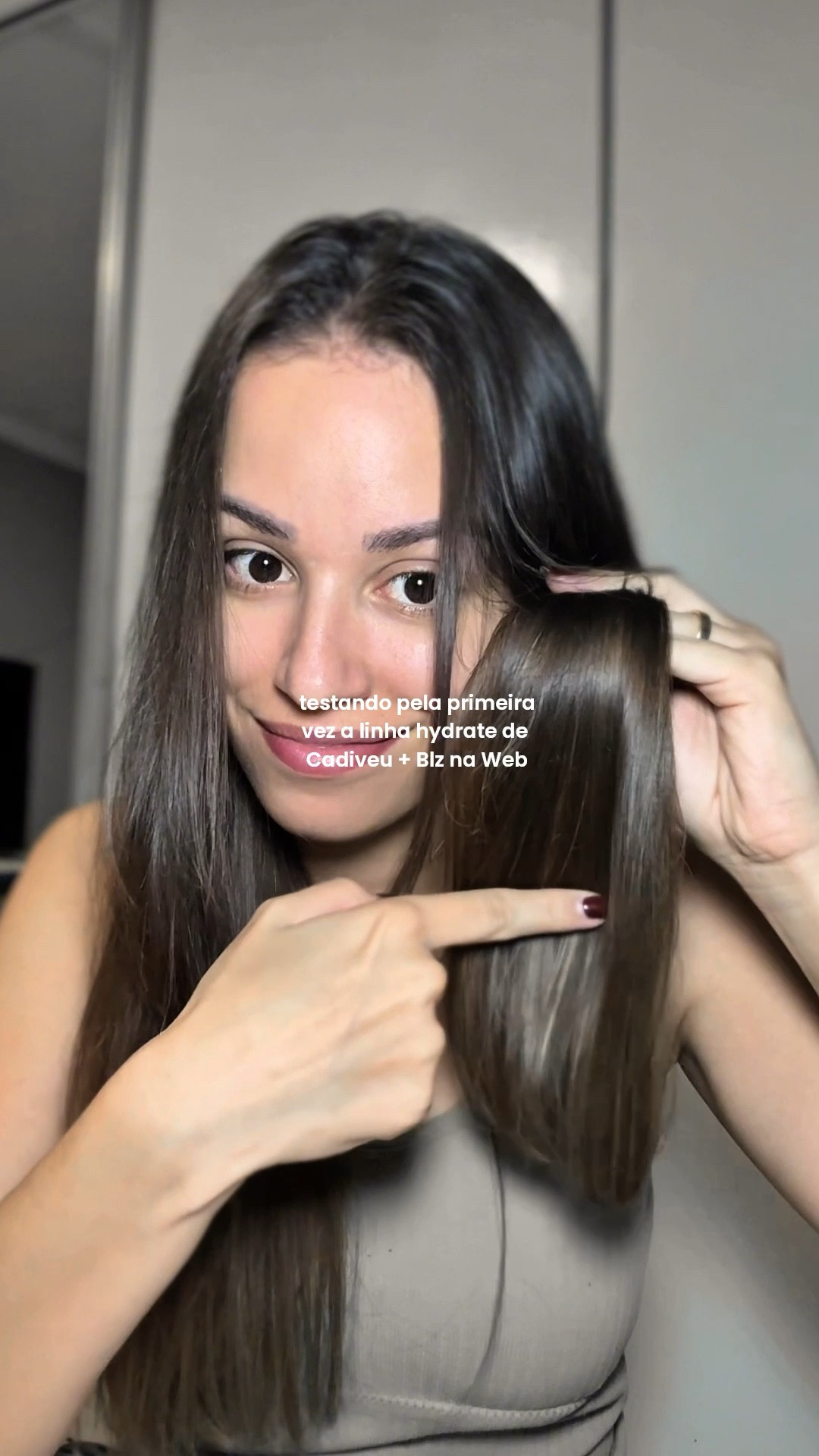 testando pela primeira vez a linha hydrate de Cadiveu + Blz na Web