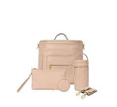 FAWN DESIGN Diaper Bag Bundle - Vegan Leather Diaper Bag/Backpack (Includes Changing Mat, Bottle ... | Amazon (US)