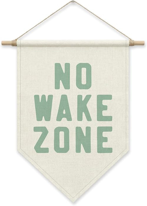 SHIEL-EVEN No Wake Zone Sign Wall Decor, Surfer Girl Boys Poster Hanger Banner, Surf Beach Coasta... | Amazon (US)