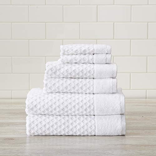 Great Bay Home 100% Cotton Bath Towels, Luxury 6 Piece Set - 2 Bath Towels, 2 Hand Towels and 2 W... | Amazon (US)