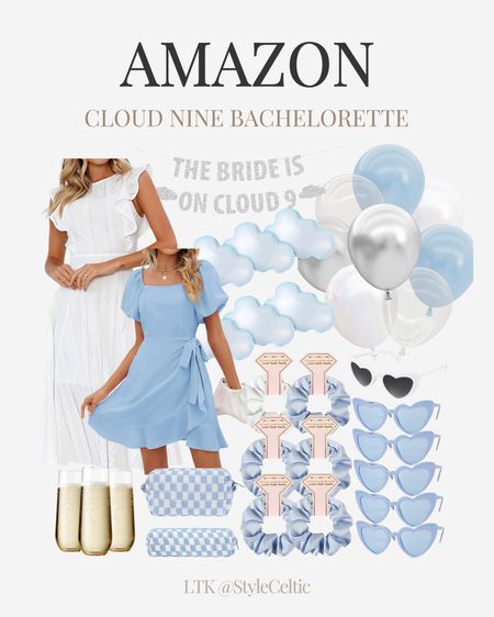 Cloud 9 Bachelorette Party Inspo and Decor ✨
.
.
Amazon party decor, cloud nine bachelorette, bachelorette themes, Bach party decor, something blue before I do, cloud 9 shower decor, cloud nine baby shower, cloud 9 bridal shower, blue bachelorette party, something blue decor, light blue party decor, spring decor, summer party decor, bachelorette gift bags, balloon arches, champagne flutes, summer dresses, cloud balloons, makeup bags, bridal gifts, bridal shower Inspo, bachelorette trips, bride gift guide, bridal shopping guide, bridal party gifts 

#LTKParties #LTKTravel #LTKWedding