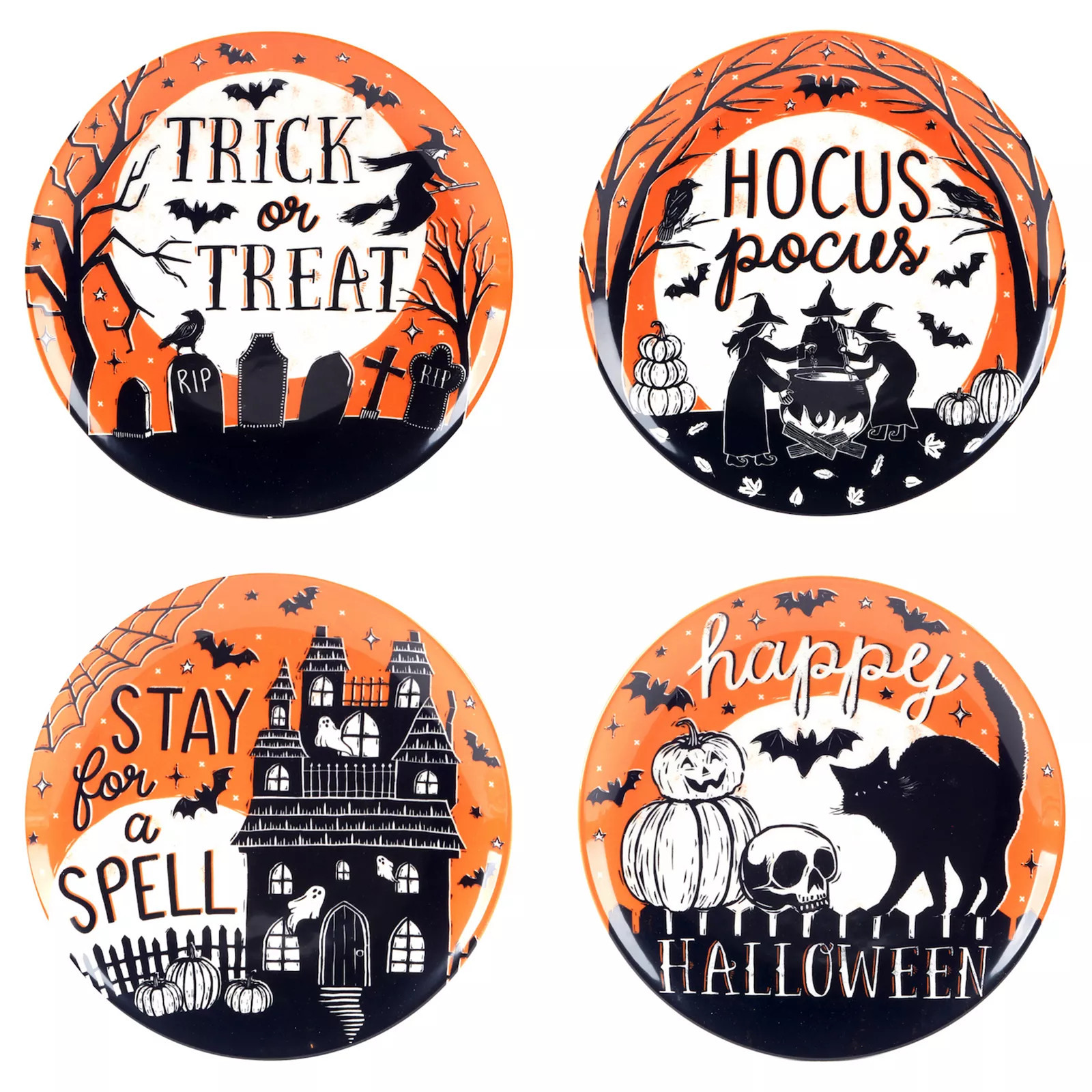 Certified International Hocus Pocus 4 pc Salad Plate Set, Multi | Kohl's