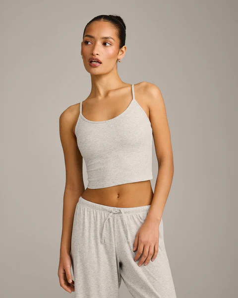 Oner At Home Night Strappy Mid Tank Top 
 Oat Marl | Oner Active (UK / US)