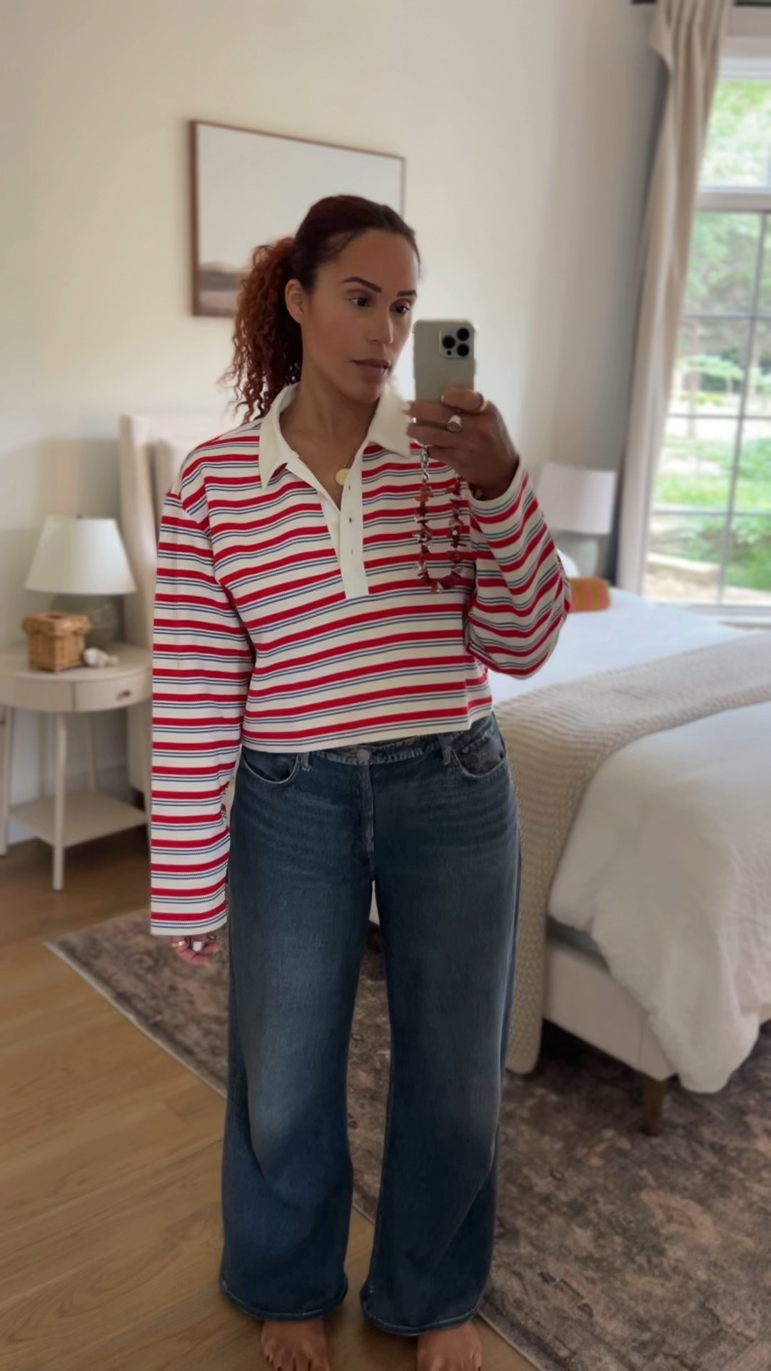 Sweatpants jeans 🫱🏼‍🫲🏽 rugby polo forever. 

Mom style
Mom outfit
Spring outfit
Easy outfit
Casual style

#LTKMidsize #LTKStyleTip