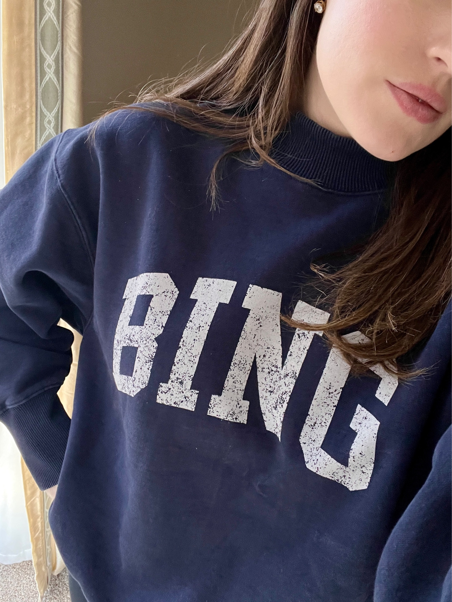 Snow day cozies ☁️ Obsessed with the mock neck of this sweatshirt!

#LTKSeasonal