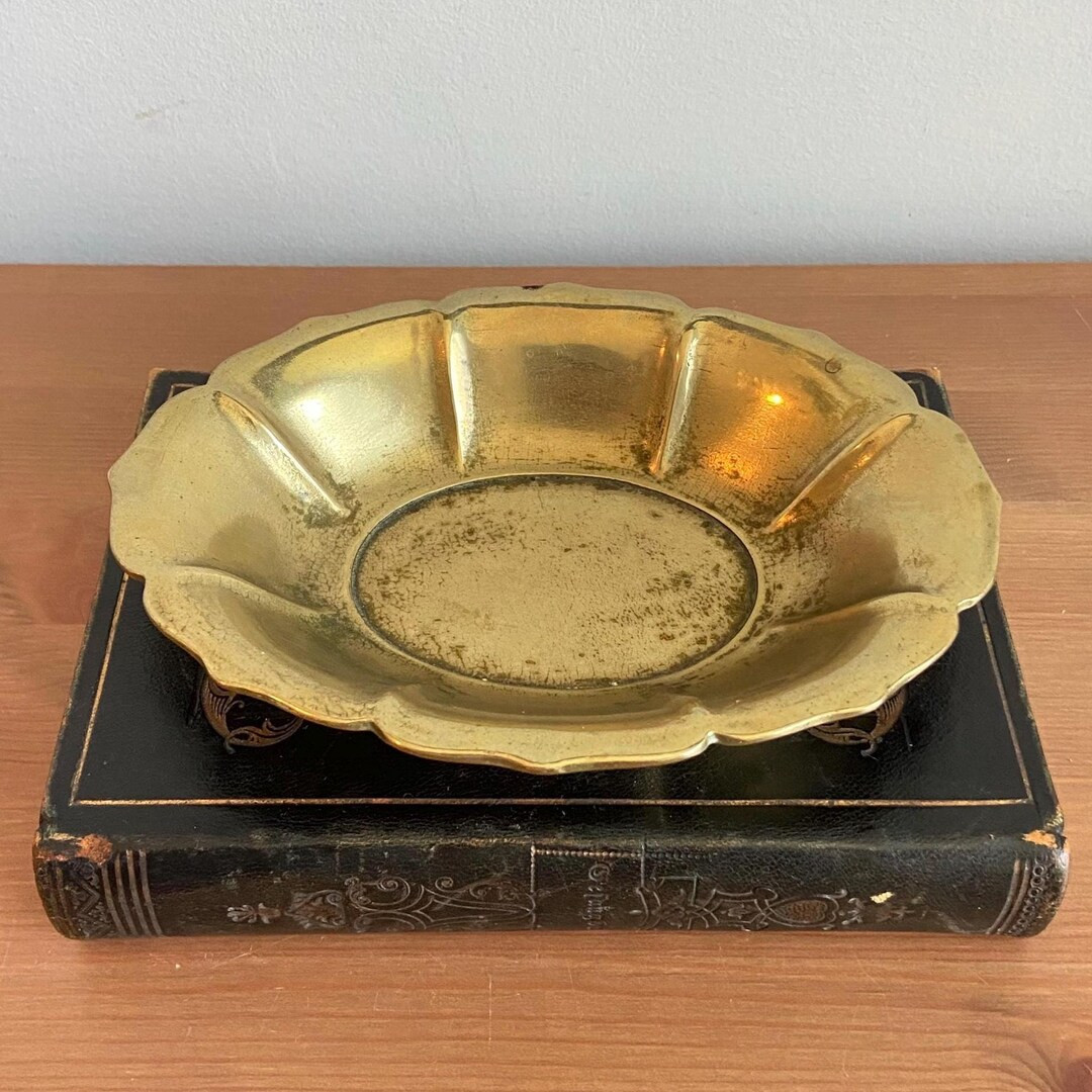 Vintage Small Brass Flower Shaped Dish - Catch All Jewelry Dish - Etsy | Etsy (US)