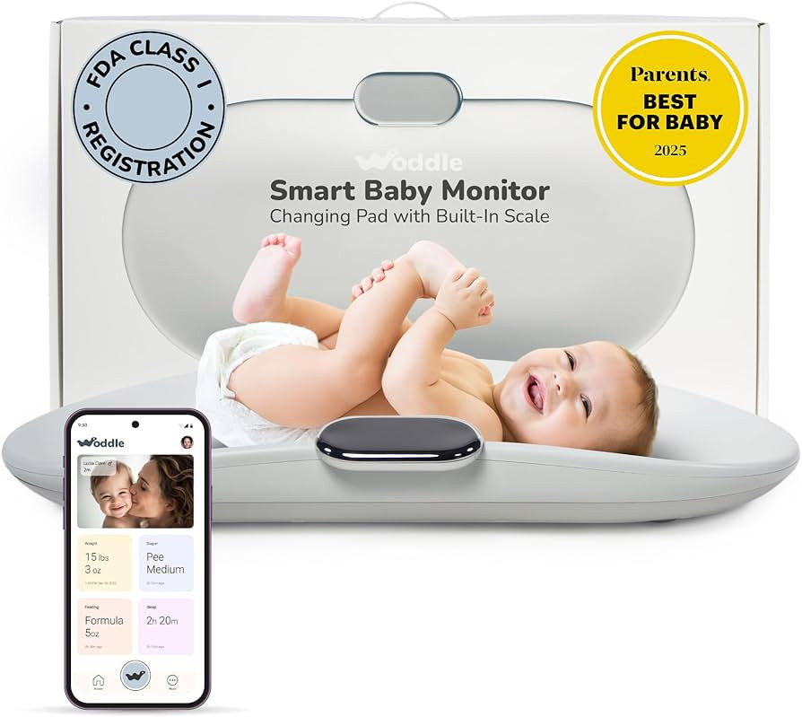 Woddle Multifunctional Smart Baby Changing Pad with Precision Scale for Critical Weight Monitorin... | Amazon (US)