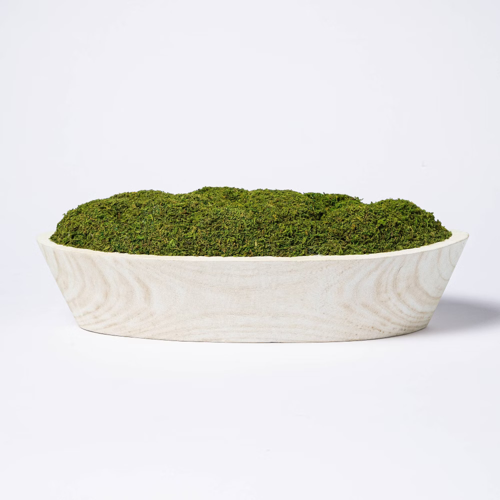 5"" x 7"" Artificial Moss Wood Plant Arrangement - Threshold designed with Studio McGee | Target
