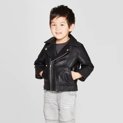 Toddler Boys' Moto Jacket - art class™ Black | Target