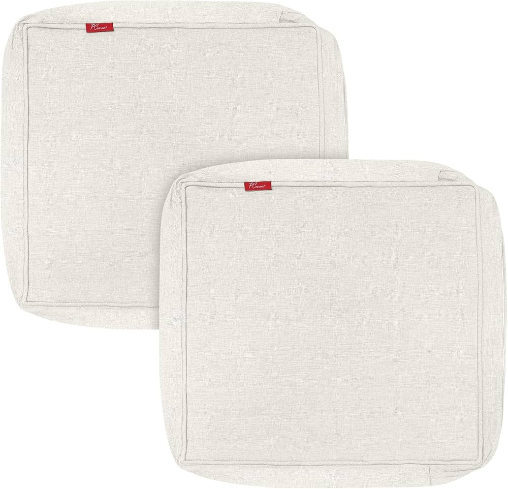 Pcinfuns Outdoor Cushion Covers 22x22x4 Inch,Patio Cushion Covers Replacement,Water Resistant Cha... | Amazon (US)