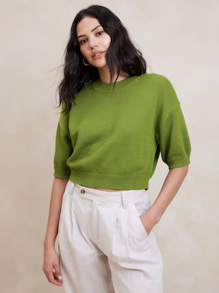Chunky Pullover Cropped Sweater | Banana Republic Factory