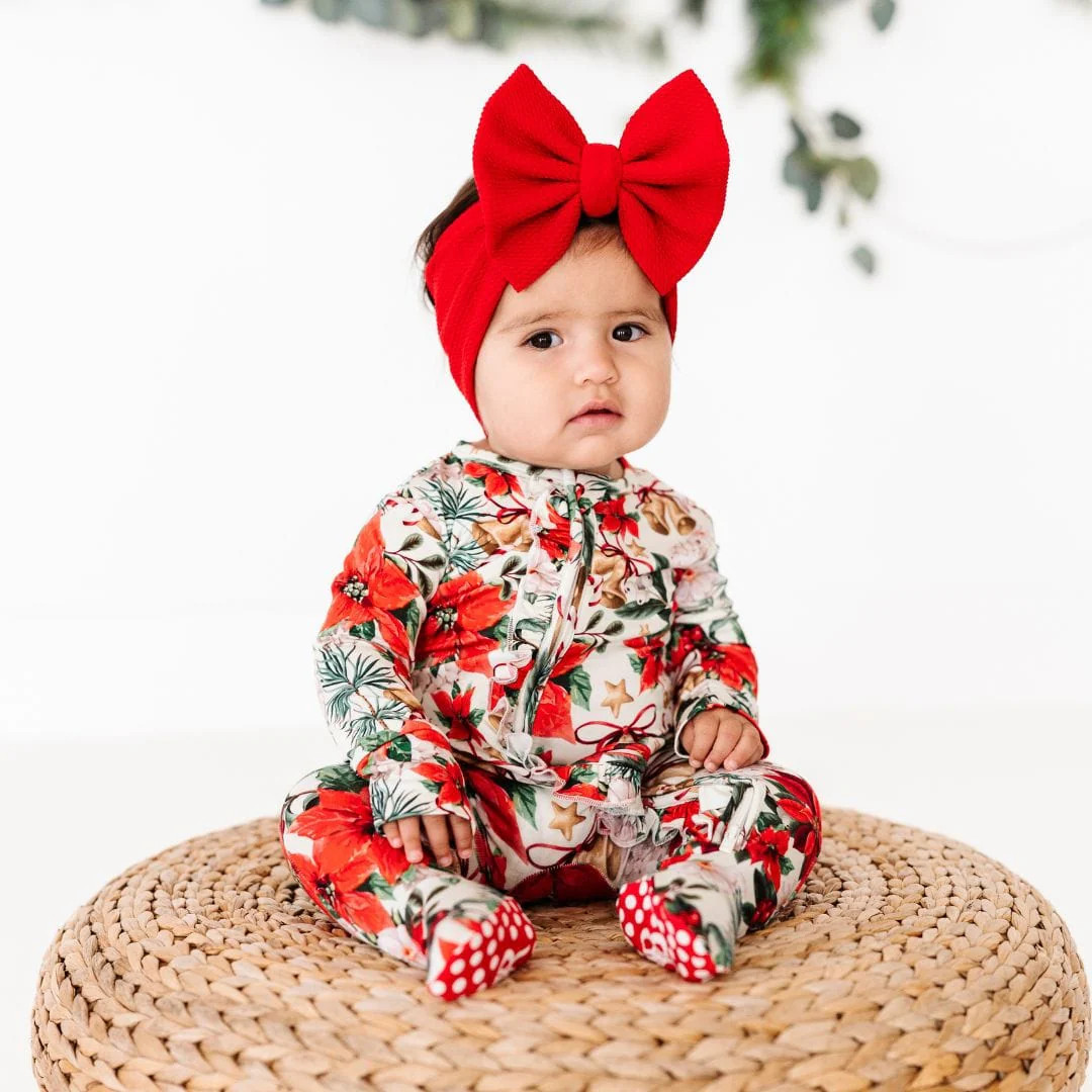 Jingle Bells Ruffle Footie | Bums & Roses