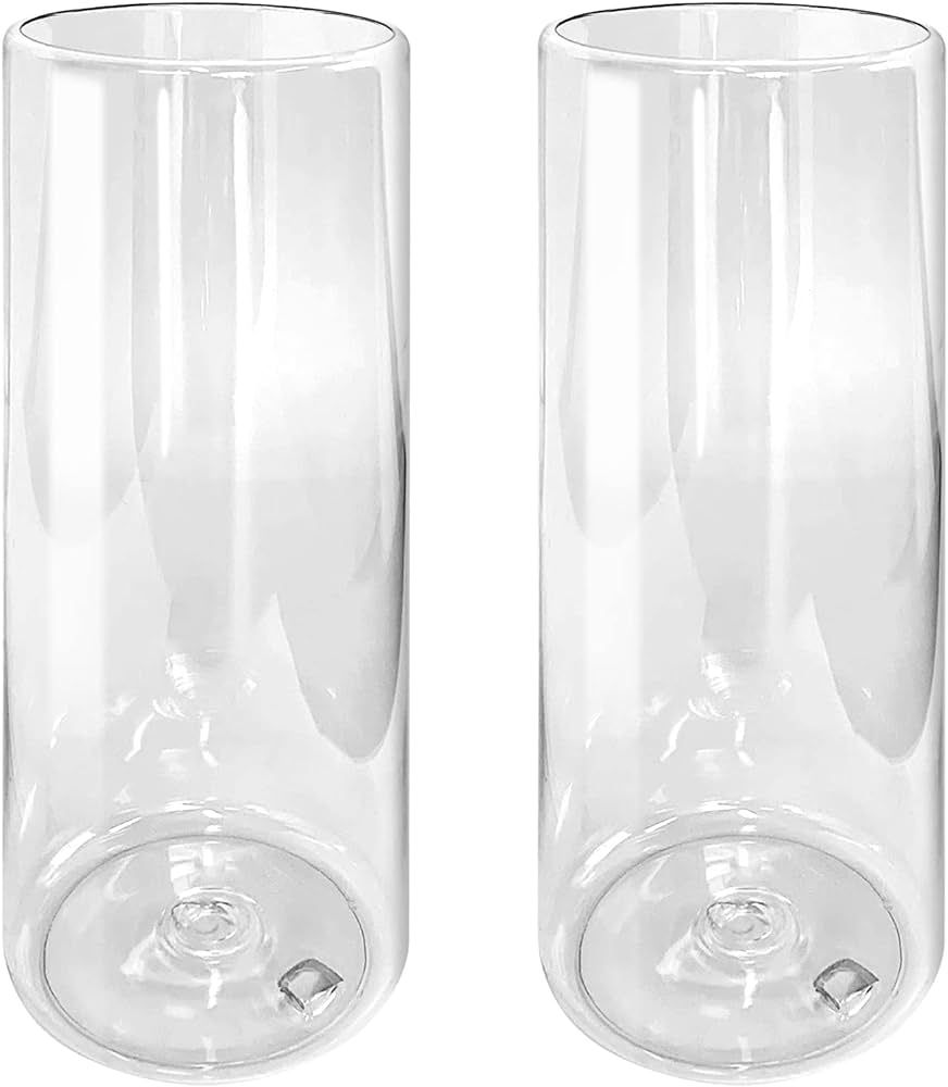 2 Pieces Plastic Vases Cylinders, Color Crystal Mud Plant Vases, Decorative Centerpieces for Home... | Amazon (US)