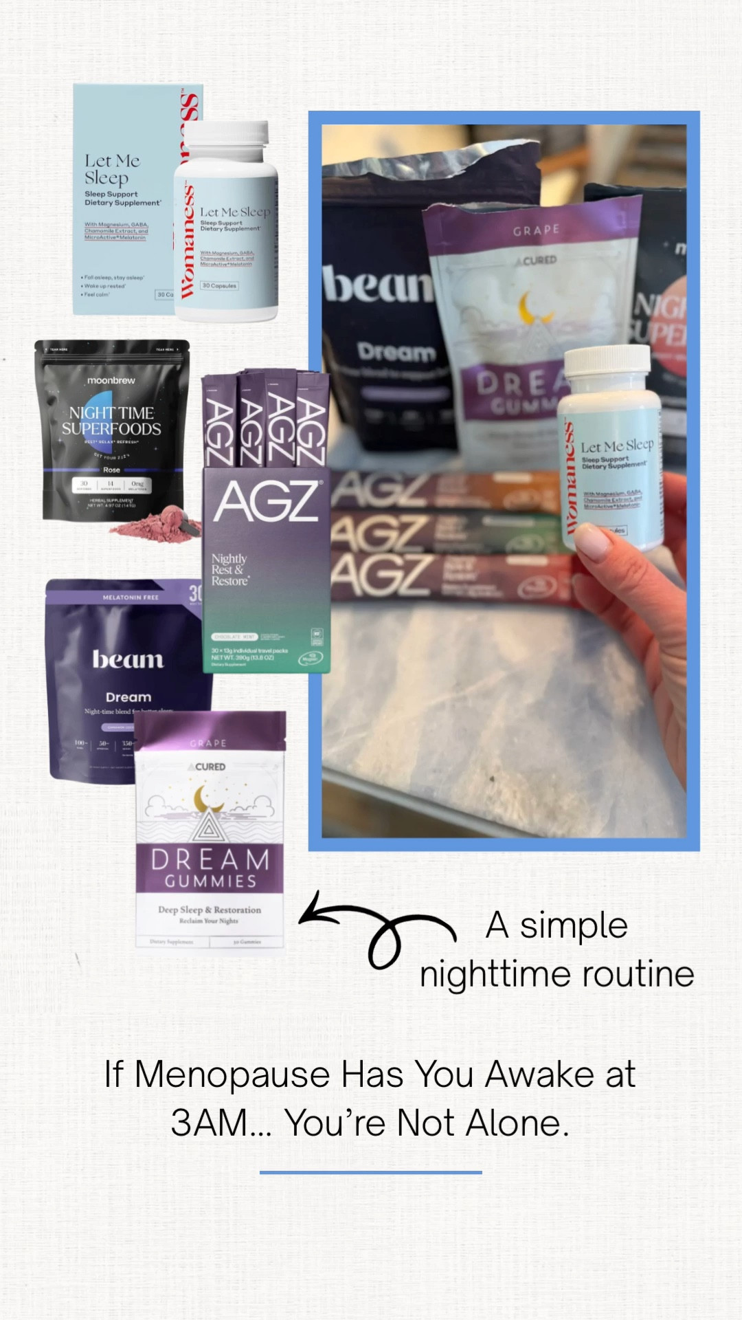 Menopause sleep support nighttime routine for deeper sleep and better rest.

#LTKselfcare #LTKmomlife #LTKOver40