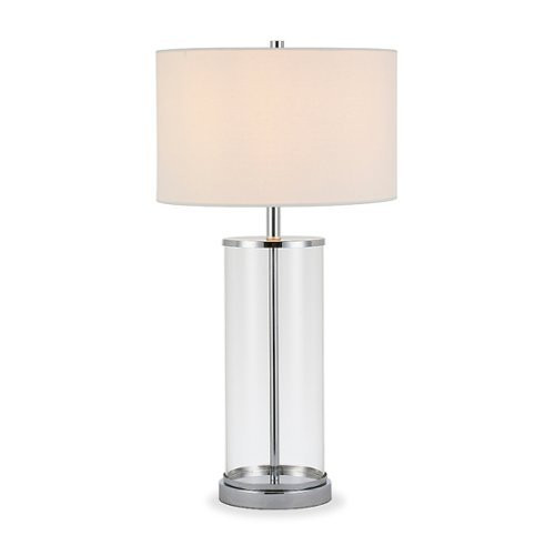 Camden&Wells - Rowan Table Lamp - Clear/Silver | Best Buy U.S.