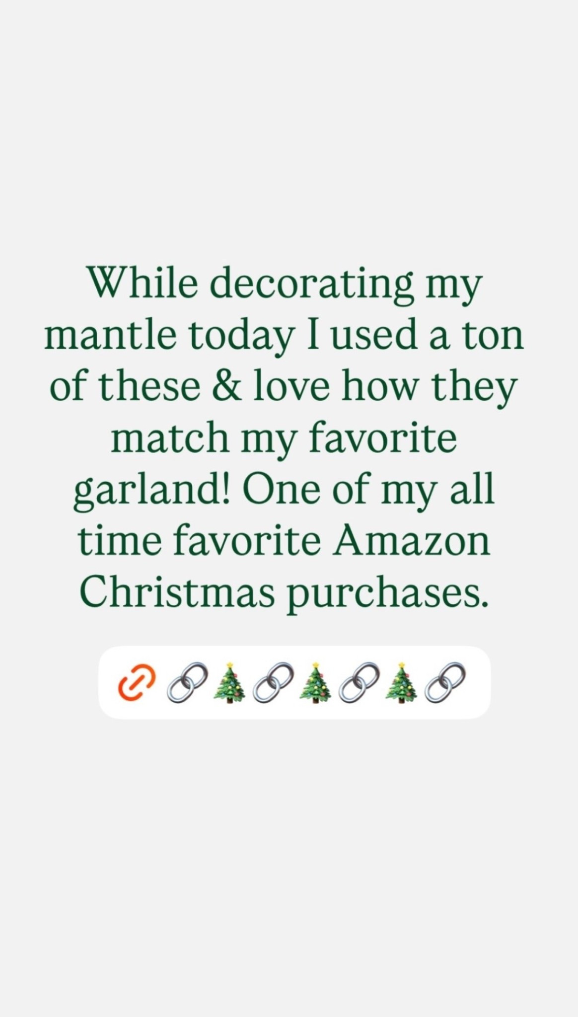 While decorating my mantle today I used a ton of these & love how they match my favorite garland! One of my all time favorite Amazon Christmas purchases.