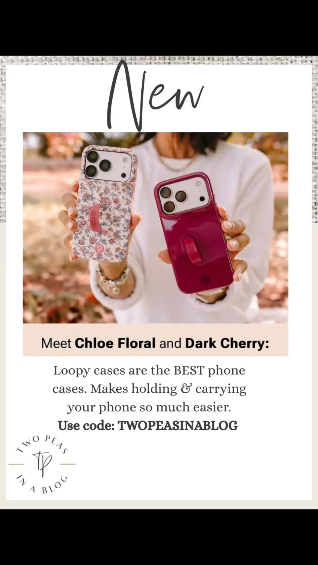 Pretty new phone cases for early Fall. Loopy phone cases.
Use code: TWOPEASINABLOG

#LTKootd #LTKSeasonal #LTKOver40