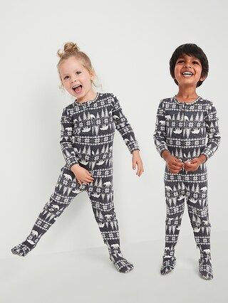 Unisex Matching Printed One-Piece Footed Pajamas for Toddler &#x26; Baby | Old Navy (US)