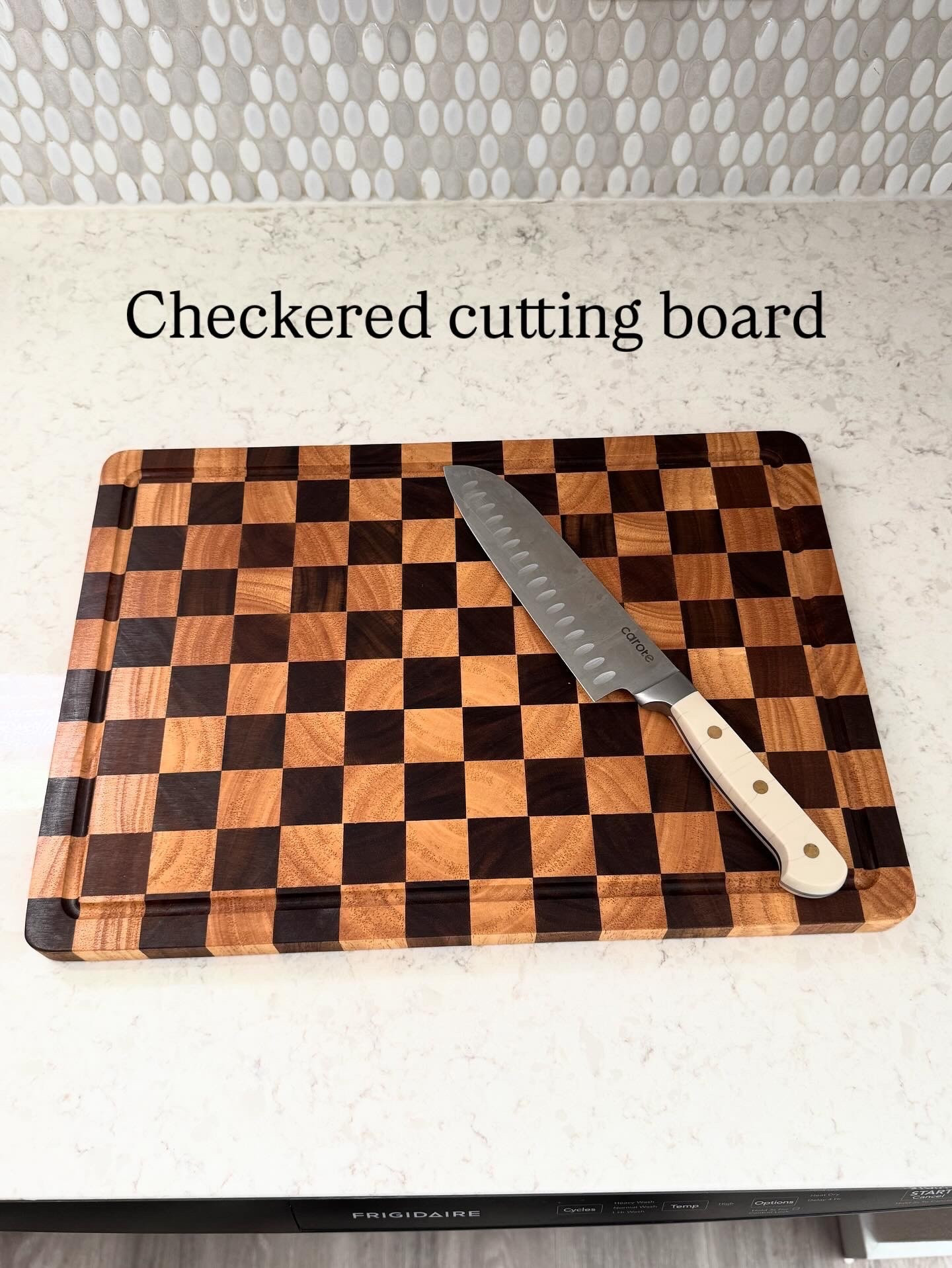 Checkered cutting board. I’m obsessed 

#LTKSeasonal #LTKHome #LTKSaleAlert