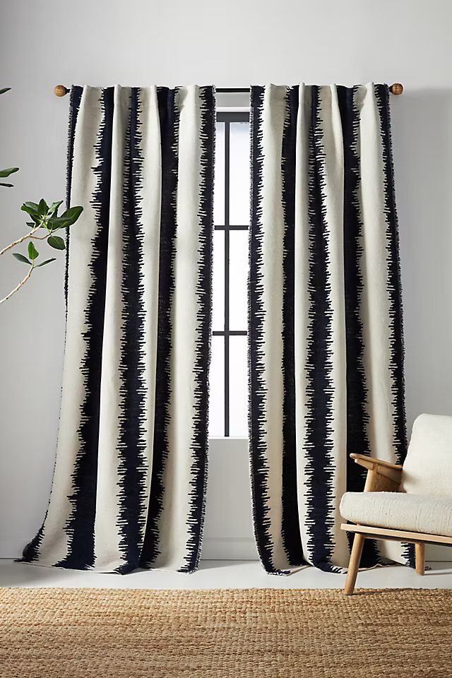 Maiko Jacquard-Woven Curtain | Anthropologie (US)