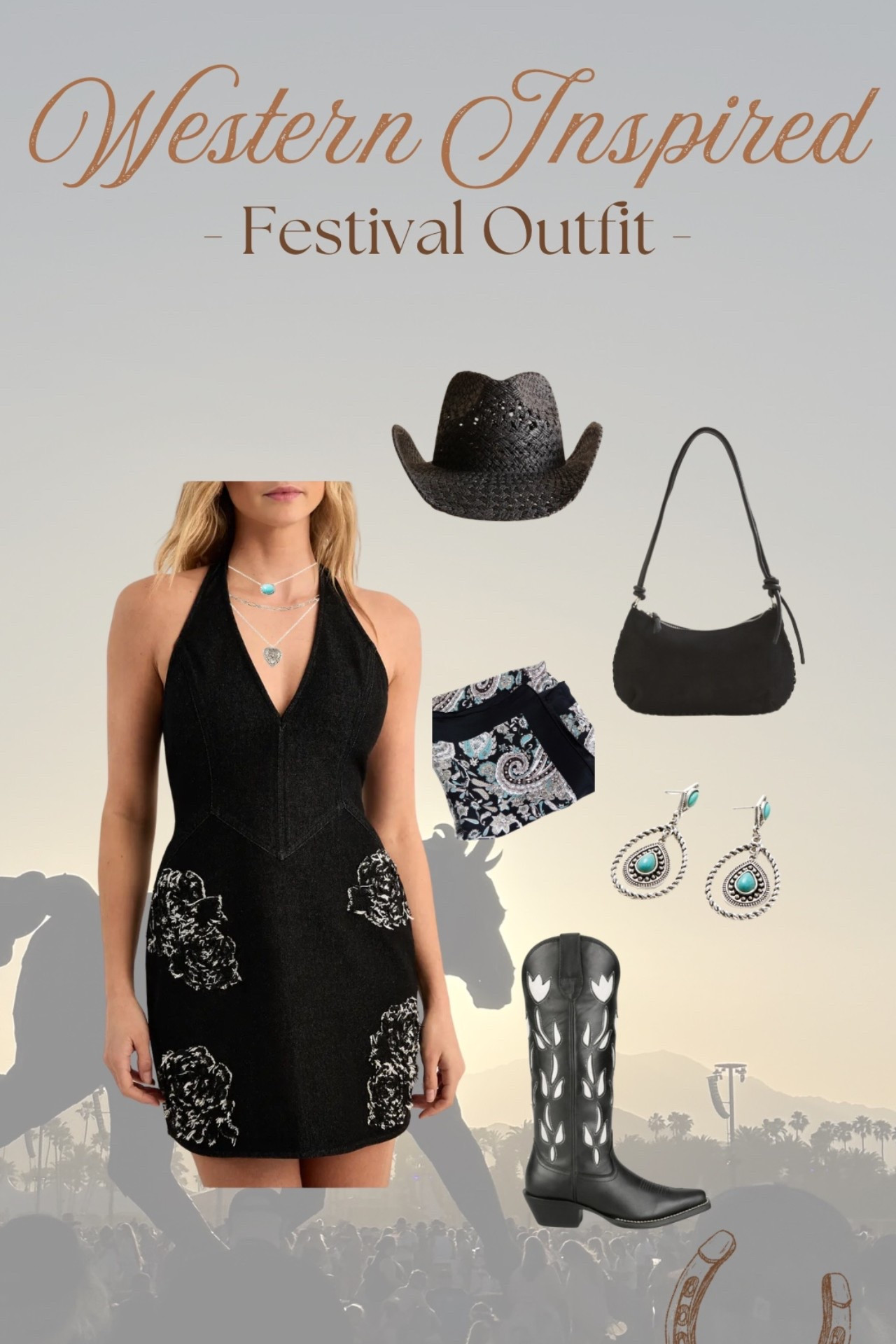 LBD, but make it denim 🖤 #countryconcertoutfit #stagecoachoutfits2026 #westernfashion #stagecoachoutfits #stagecoach 

#LTKFestival