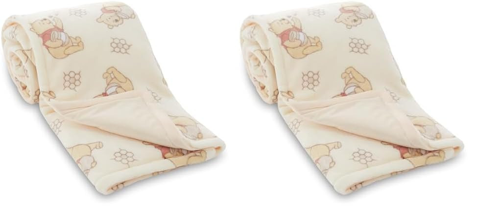 Disney Mickey Mouse, Minnie Mouse, Winnie The Pooh, Lilo and Stitch 2-Ply Infant Blanket - Soft F... | Amazon (US)