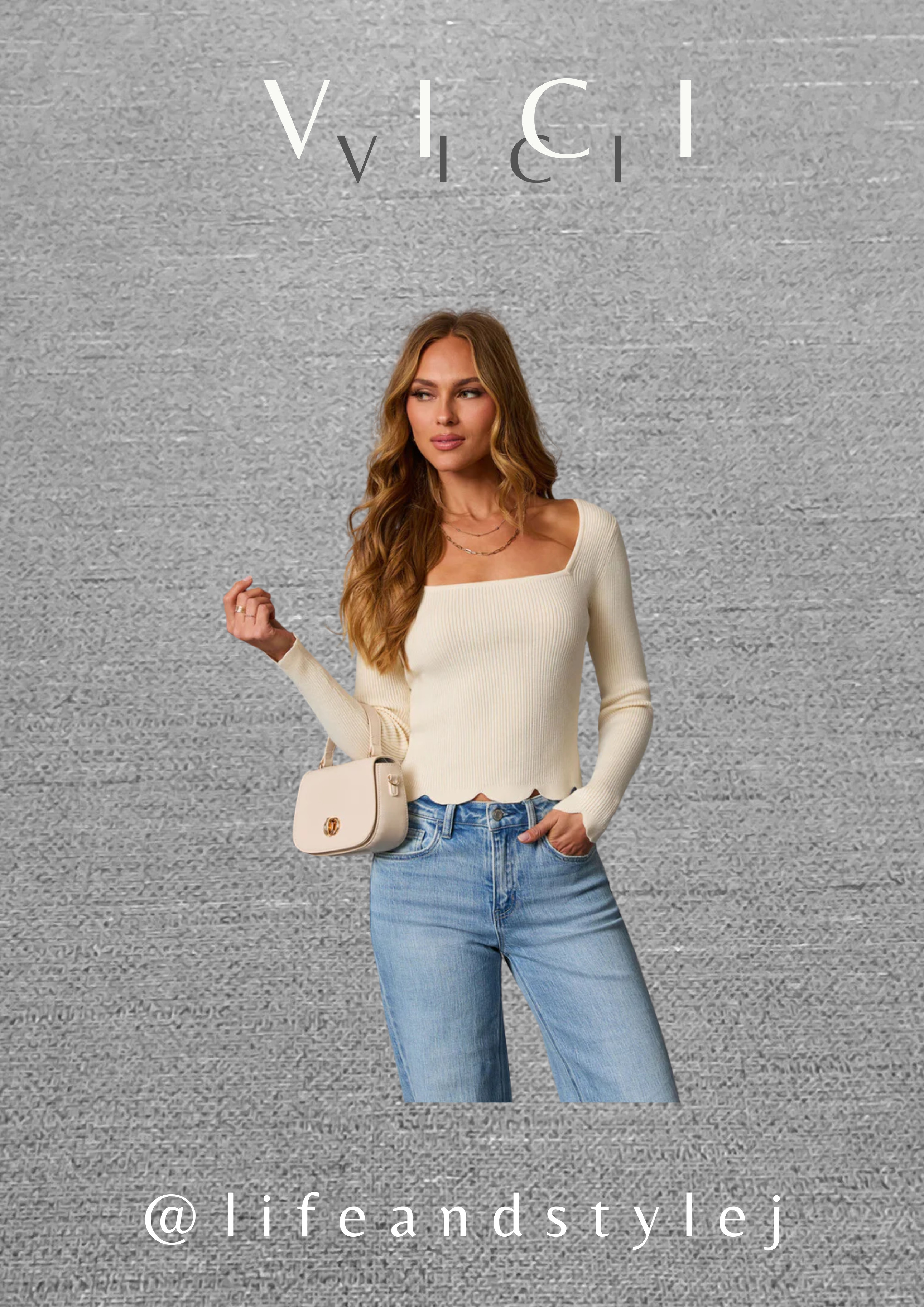 The Vici Between Moments scallop trim top adds soft detail to midlife, ageless fashion with a feminine yet modern feel. Style it with high rise jeans or tailored pants, layer with a relaxed blazer, and finish with simple jewelry for an easy polished look. #midlifefashion #agelessstyle #effortlesschic #modernclassic #everydaystyle  

 #LTKU #LTKOver40 #LTKFindsUnder50