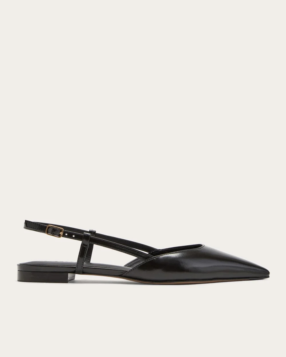 Everlane Studio Slingback Flat In Black, Size 5 | Everlane