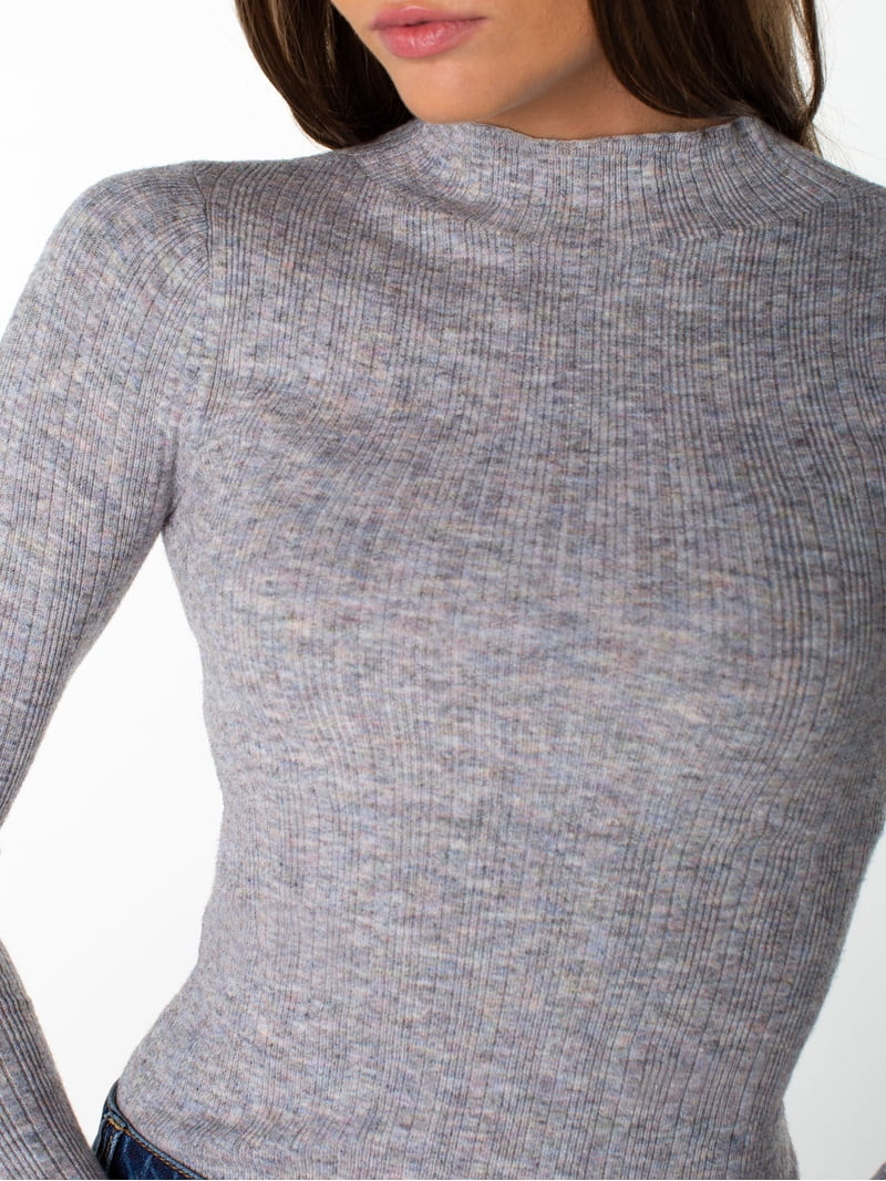 Celebrity Pink Women's and Women's Plus Long Sleeve Mockneck Sweater Top, Sizes XS-4X | Walmart (US)