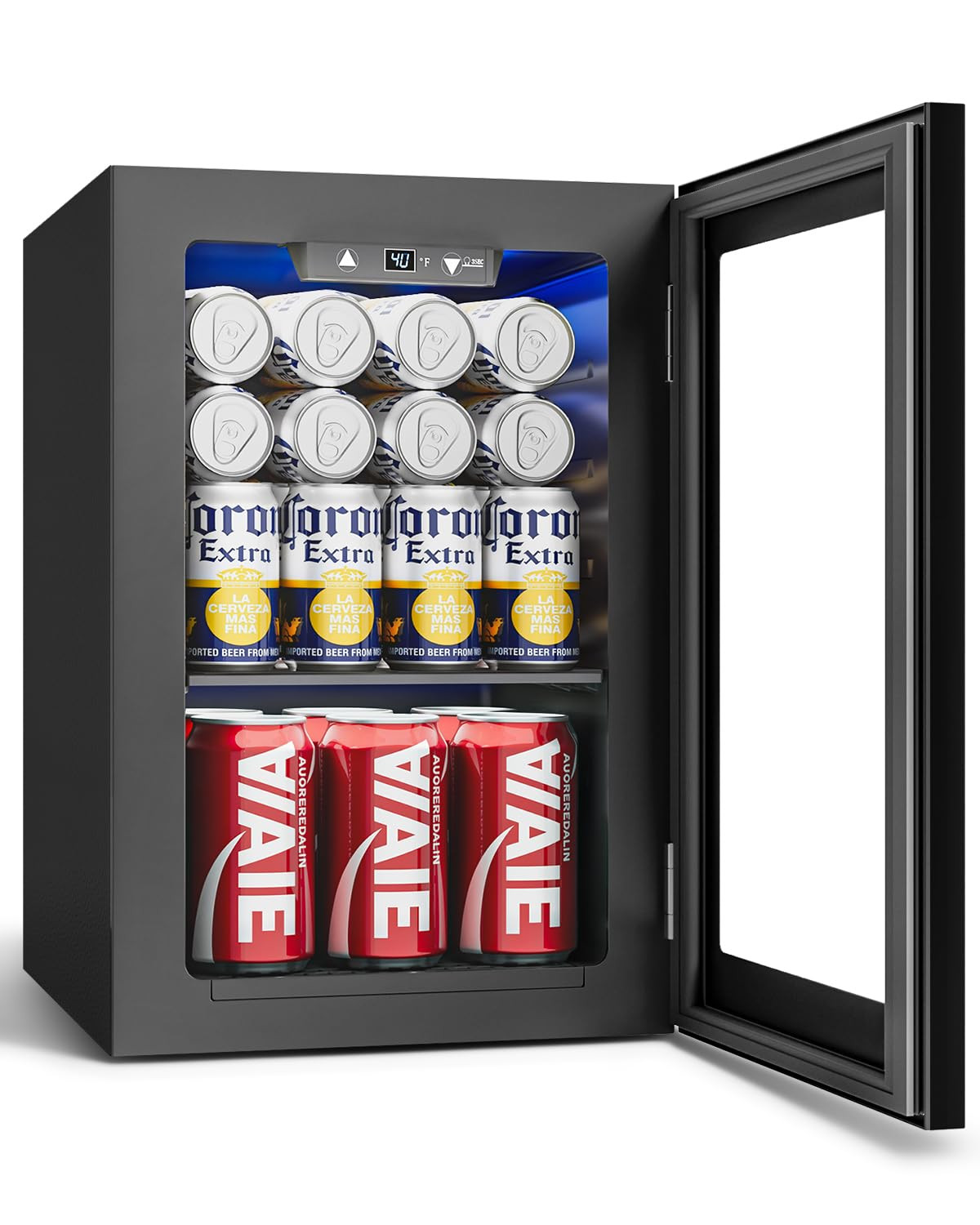 24 Cans Beverage Refrigerator Cooler - Mini Fridge with Digital Temperature Control, Soda Wine Be... | Amazon (US)
