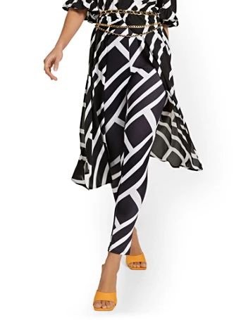 Geometric-Print Ankle Legging - New York & Company | New York & Company