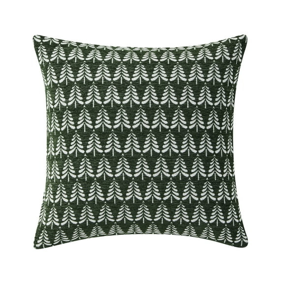 My Texas House 18" x 18" Green Evergreen Jacquard Decorative Pillow Cover | Walmart (US)