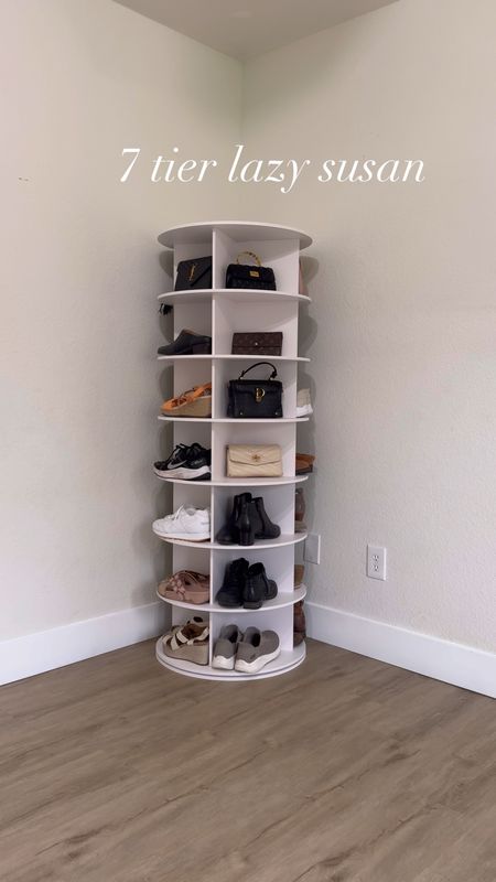 Amazon Lazy susan closet organization. Shoe and purse rack 

#LTKsalealert #LTKhome #LTKVideo