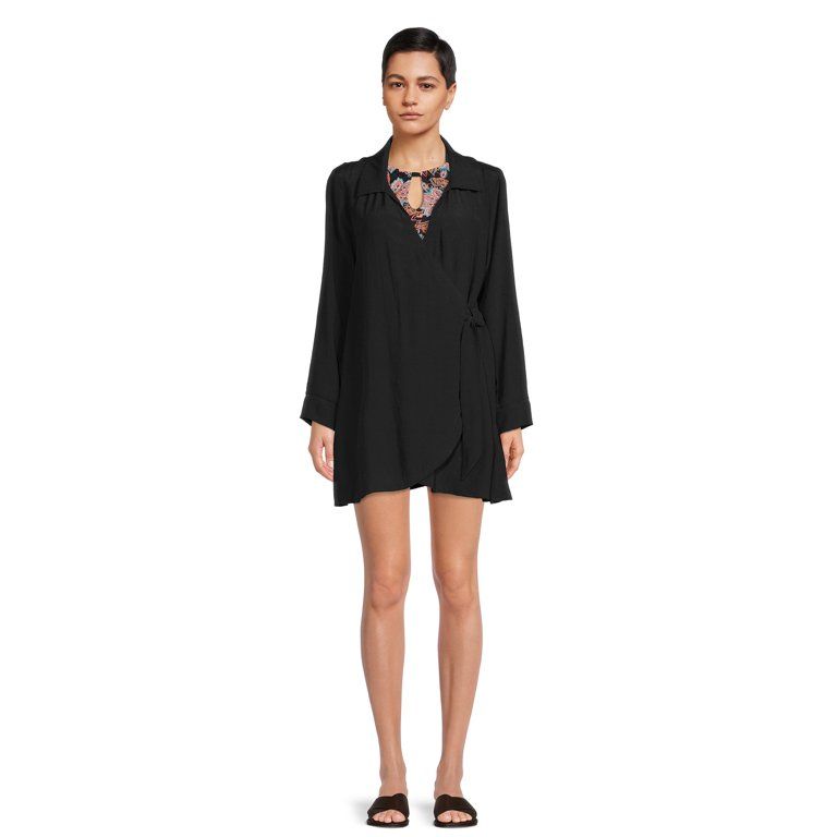 Time and Tru Women's Wrap Cover Up Jacket | Walmart (US)