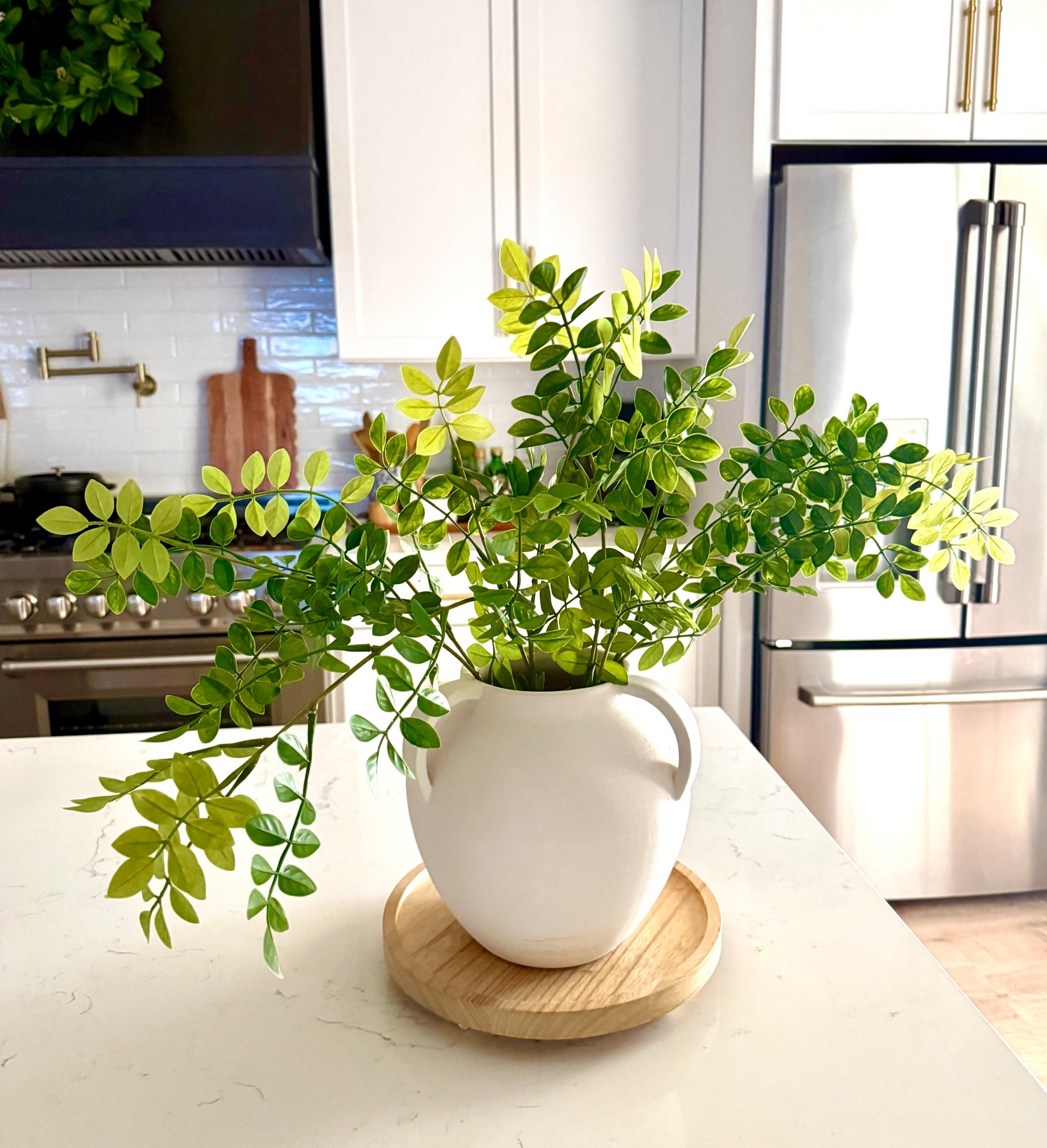 Don’t overlook Target for beautiful stems that are affordable! This is one long stem.  You can put it in a taller vase or bend the bottom like I did for this shorter vase. 🌿

#LTKHome #LTKSeasonal