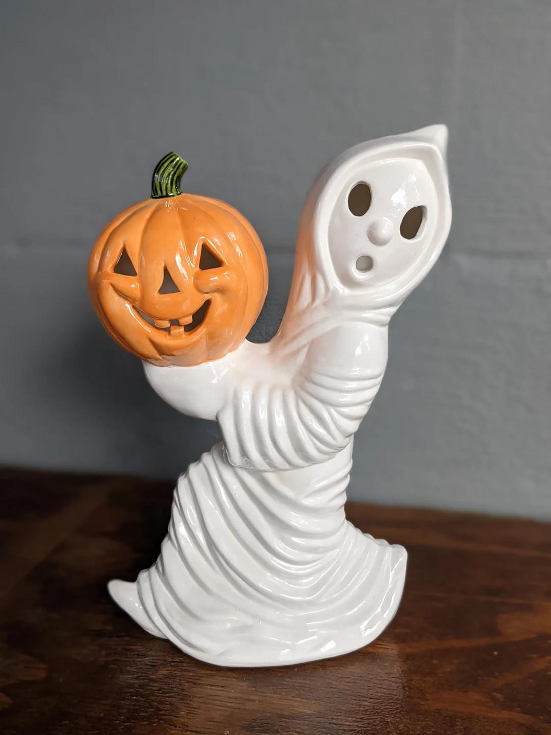 Vintage Ghost Holding Pumpkin Light Up | Etsy (US)