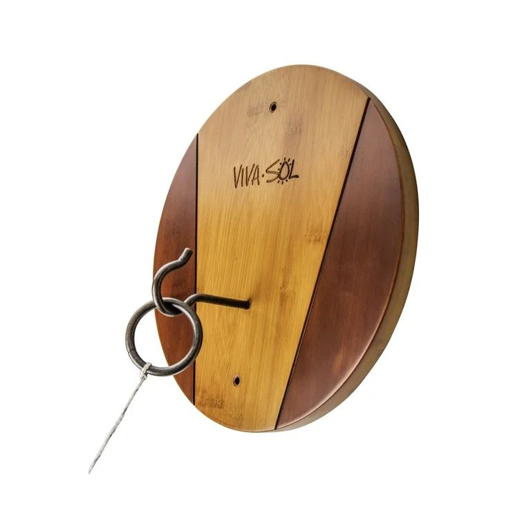 Viva Sol Premium All-Wood Walnut Finish Hook and Ring Target Game for Use Indoors and Outdoors | Walmart (US)