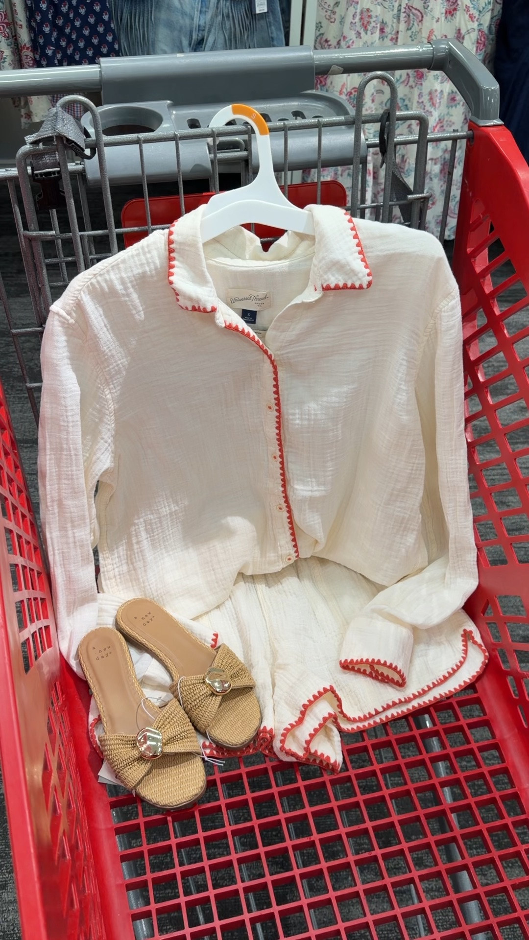 Target gauze cotton shirt and matching shorts, also comes in tan. #targetstyle
