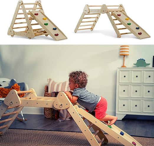 Avenlur Vicus: The Ultimate 4-in-1 Montessori Waldorf Style Indoor Gym Playset - Foldable Triangl... | Amazon (US)