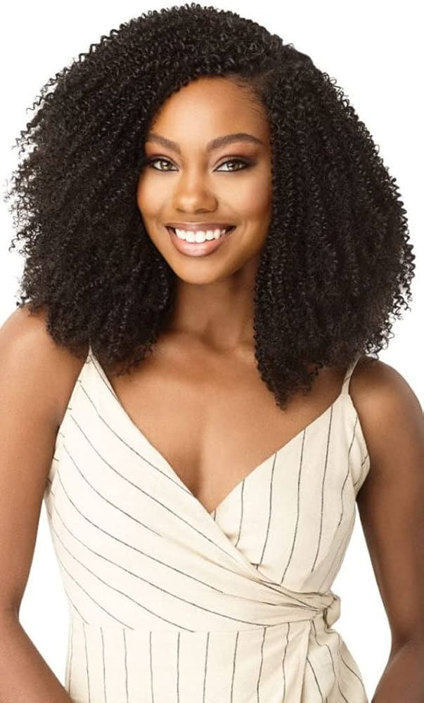 Outre Human Hair Blend Clip on Weave Premium Purple Pack Big Beautiful Hair Clip-In 4C Coily Fro ... | Amazon (US)