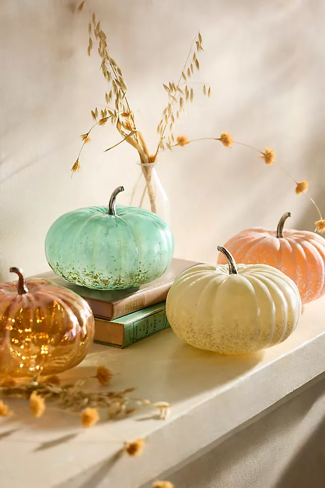 Glass Pumpkin, 7" in White at Terrain | Terrain